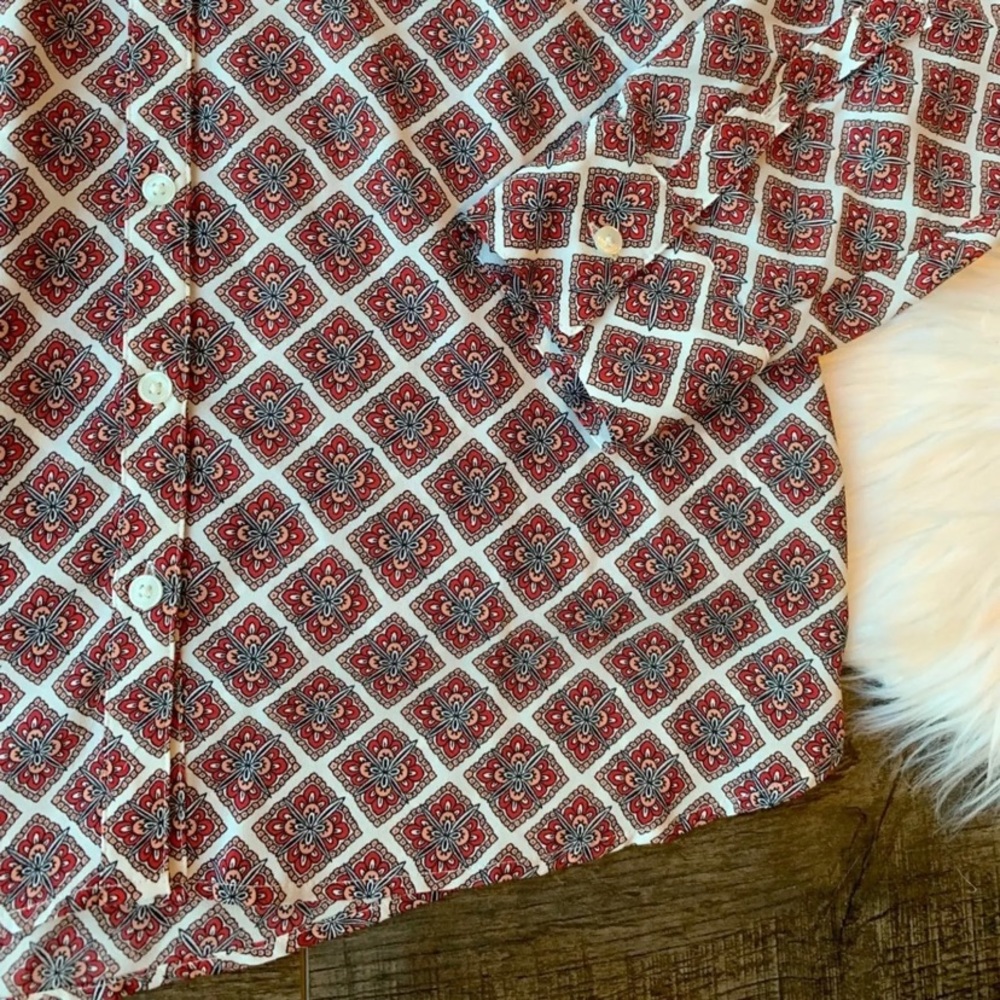 Express Printed Button Down Long Sleeve Shirt - image 7